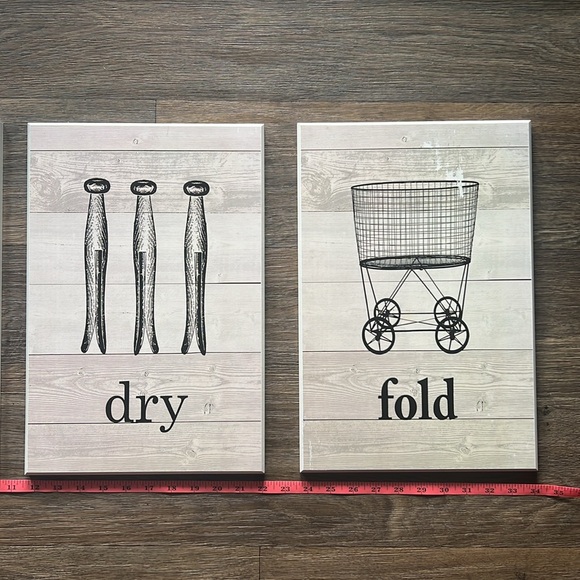 Wash, Dry, Fold wall decor signs - Picture 2 of 4